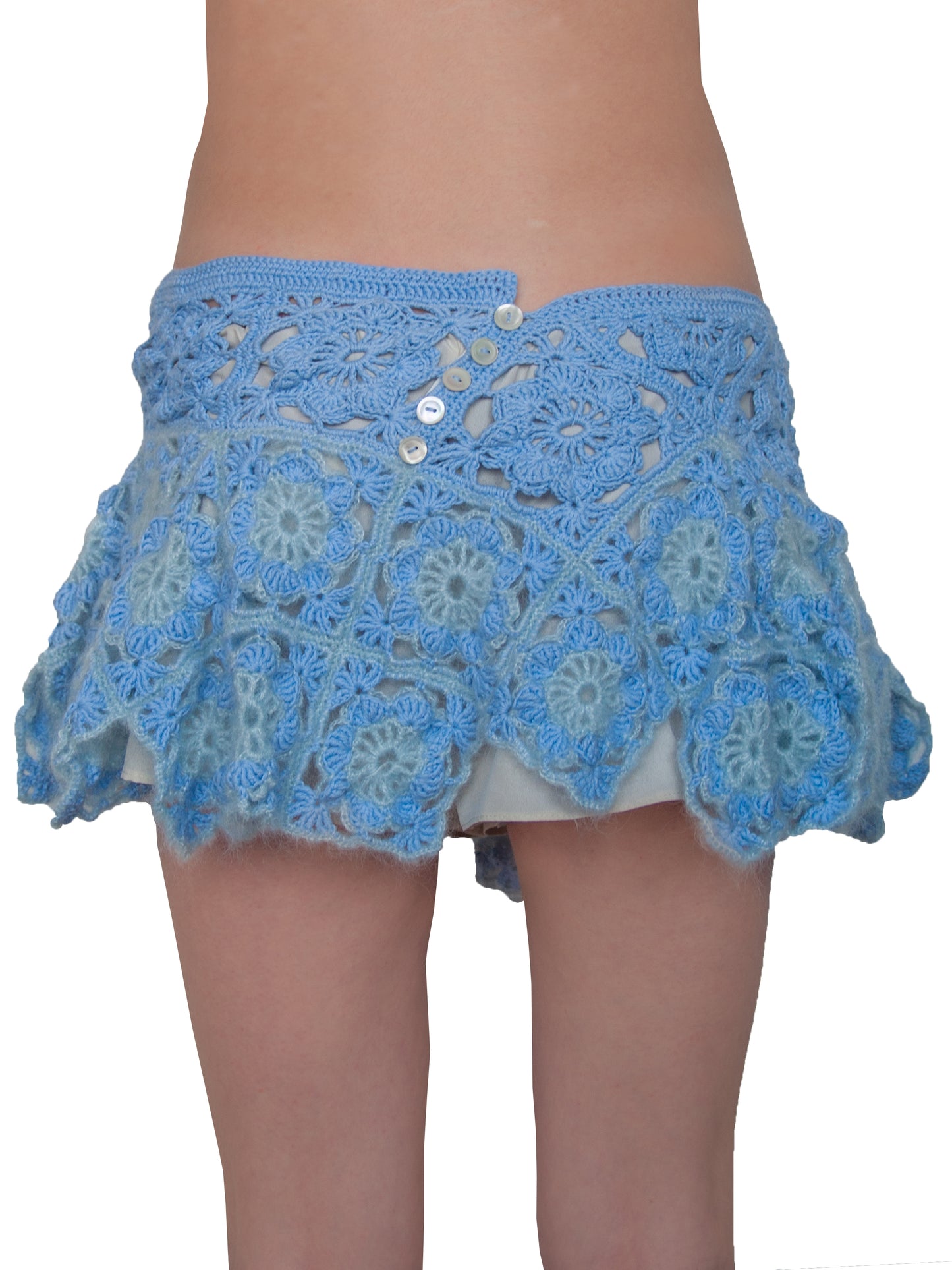 Mini-jupe en crochet