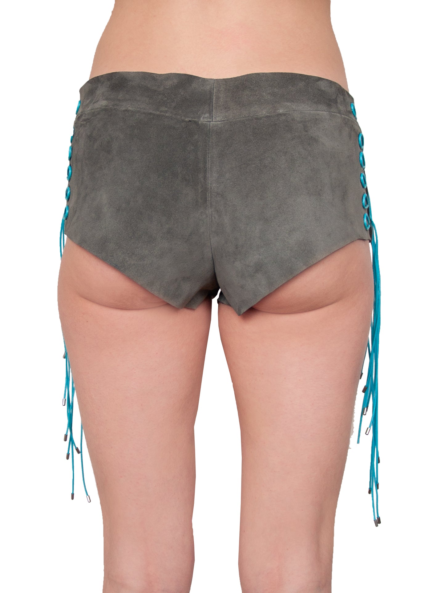 Mini-short en cuir Nubuck