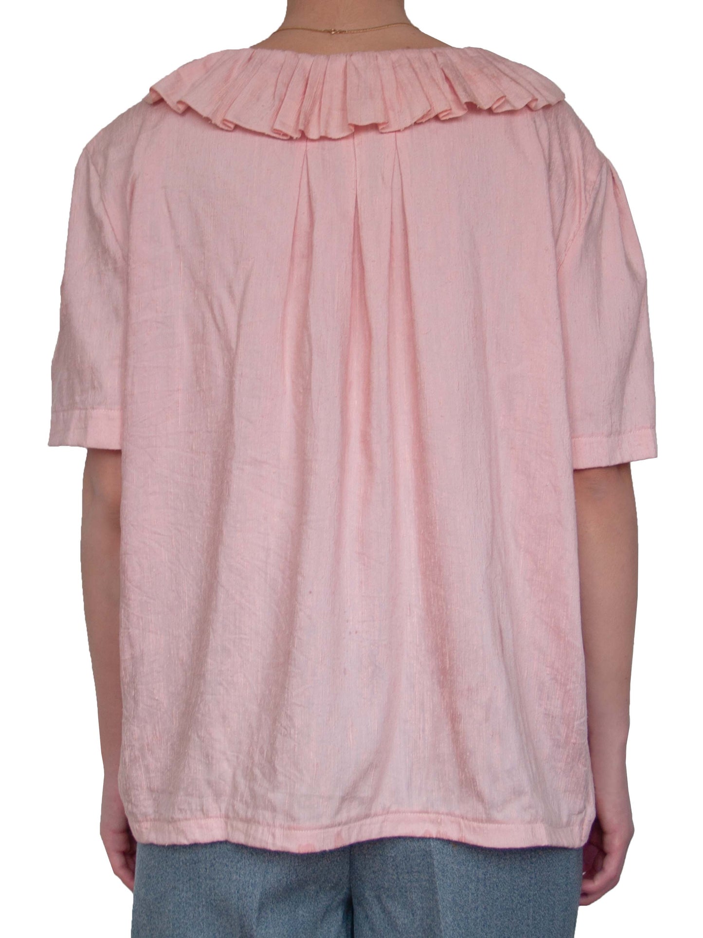 Blouse en soie sauvage rose