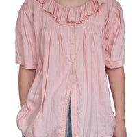 Blouse en soie sauvage rose