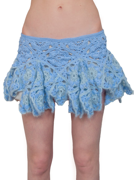 Mini-jupe en crochet