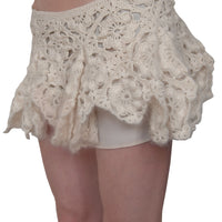 Mini-jupe en crochet