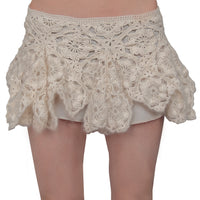 Mini-jupe en crochet
