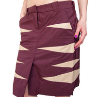 Jupe stipe leather
