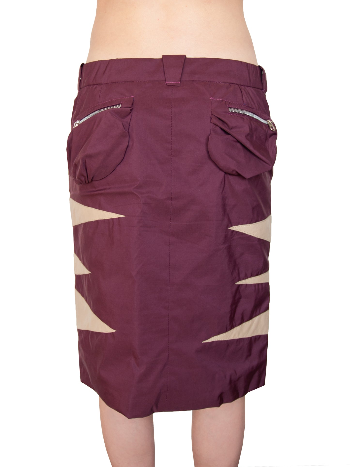 Jupe stipe leather