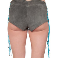 Mini-short en cuir Nubuck