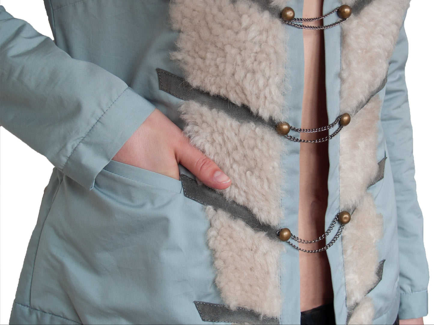 Veste officier en mouton